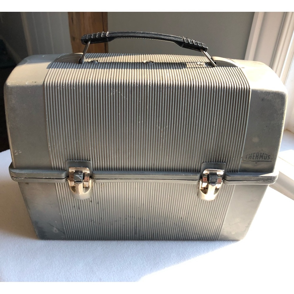 Vintage 1960’s Grey Thermos Lunch Box